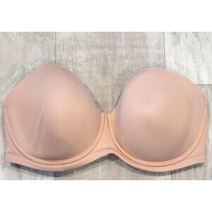 Wacoal 854119 Red Carpet Strapless Underwire Bra 40DDD Nude Beige Lightly Padded